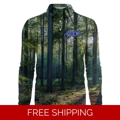 Le Studio Forest 3 Custom 3D Long-Sleeved Polo Shirt